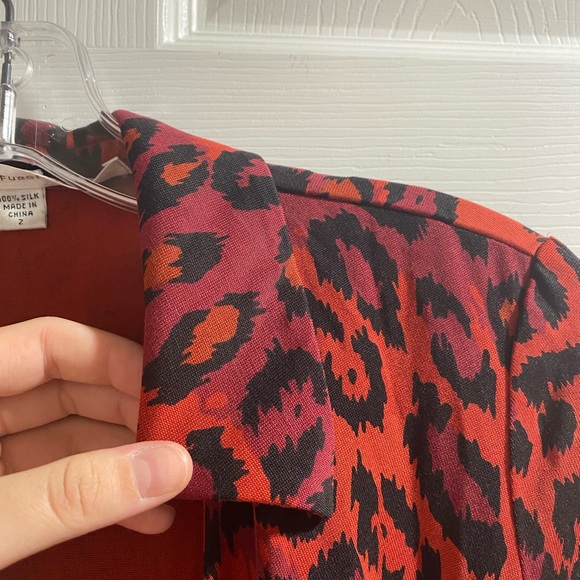 Diane Von Furstenberg Silk Animal Print Wrap Dress - Picture 3 of 9